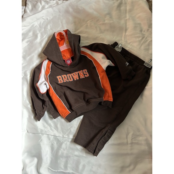 Reebok Other - NFL Reebok Cleveland Browns Toddler Hoodie and Pants Set Brown Orange 3T